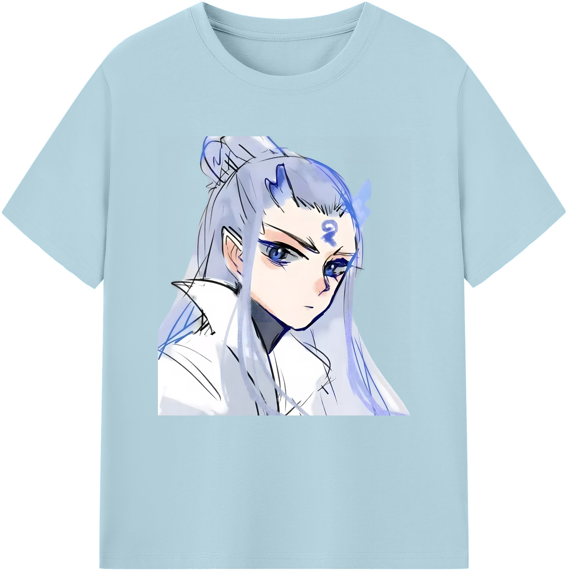 （画像用） Ne Zha 2 ナタ 魔童の大暴れ 綿100％半袖Tシャツ（フロントプリント）